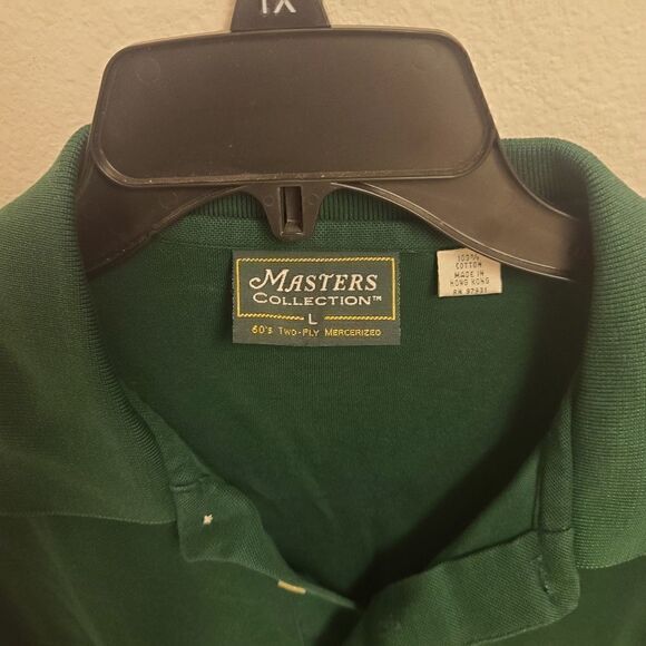 Masters Collection Polo Large Emerald Green 100% Cotton Golf Shirt - Like New - Picture 3 of 5